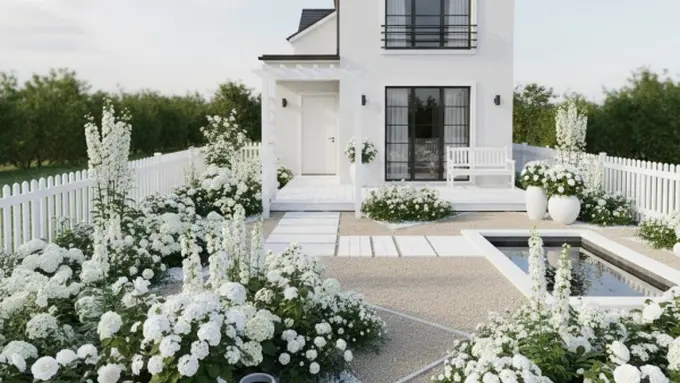 Taman Minimalis Rumput dan Pot Teratur/ Gemini AI