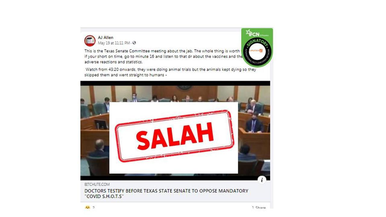 Cek Fakta vaksin covid-19 tidak diuji klinis pada hewan.