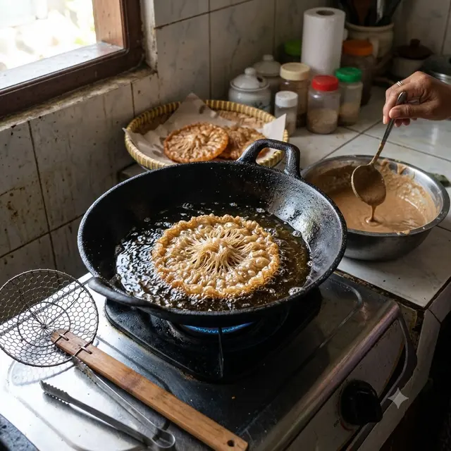 Teknik Menggoreng Kue Cucur Agar Mekar