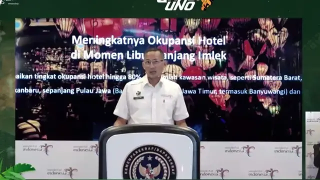 Menparekraf Sandiaga Uno dalam The Weekly Brief with Sandi Uno, Senin, 12 Februari 2024