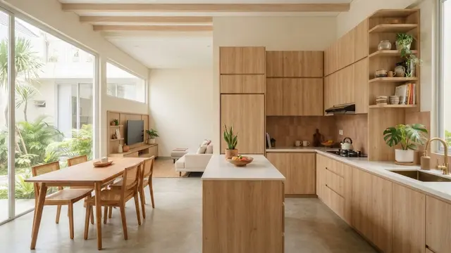 Tips Desain Interior untuk Kabinet Kayu Alami