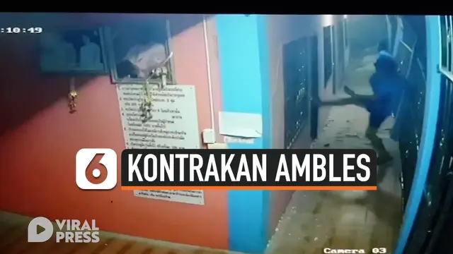 VIDEO: Detik-Detik Kontrakan 3 Lantai Ambles di Thailand