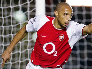 Thierry Henry - legenda Arsenal ini merupakan top scorer sepanjang masa The Gunners. Namun, sebelum bersinar di Premier League, Henry sempat kesulitan menemukan permainan terbaiknya bersama Juventus. (AFP/Odd Andersen)