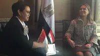 Menlu Retno melakukan pertemuan dengan Menteri Kerjasama Internasional Mesir (Foto: Dokumentasi Kemlu)