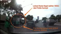 Potongan video rekaman dugaan pungli Polantas Palembang yang diposting Benny Edward di Youtube (dok.istimewa / Nefri Inge)