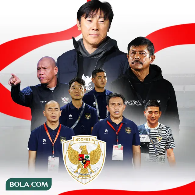 Timnas Indonesia - Komposisi pelatih dan asisten Timnas Indonesia level senior hingga U-16