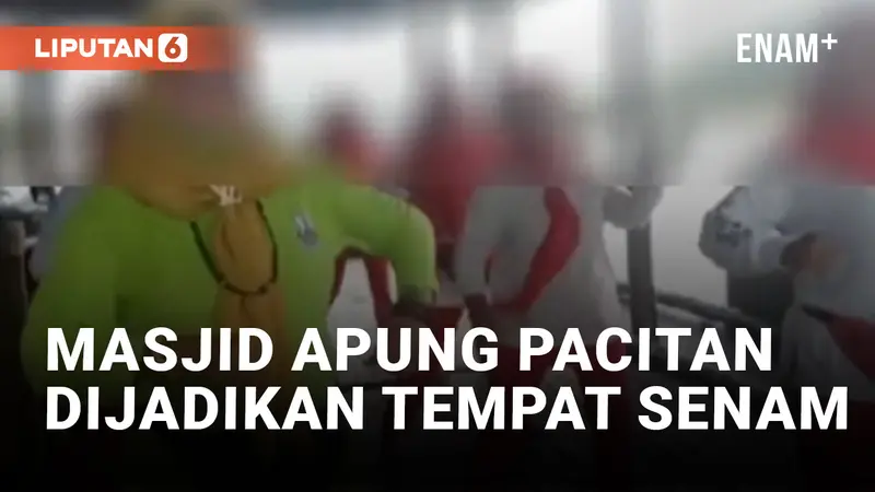 Walah! Masjid Apung Pacitan Dipakai Emak-emak Jadi Tempat Senam