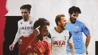 Ilkay Gundogan, Harry Kane, Bruno Fernandes dan Jack Grealish. (Bola.com/Dody Iryawan)