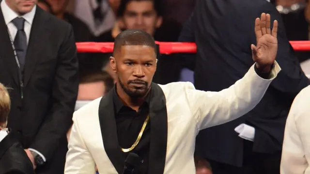 Jamie Foxx di MGM Grand Garden Arena (AFP)