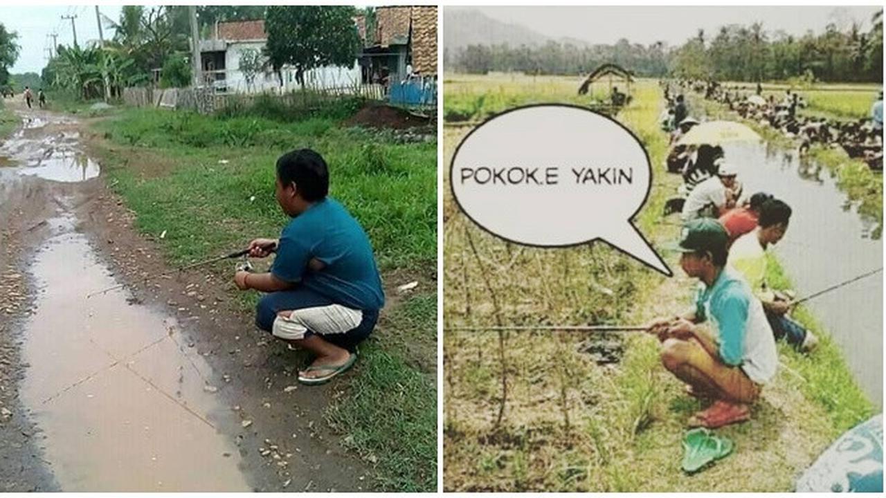 Aksi Kocak Saat Orang Mancing Ini Bikin Geleng-Geleng