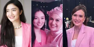 OOTD Artis Tanah Kompak Kenakan Baju Pink di Acara Irish Bella. [Instagram]