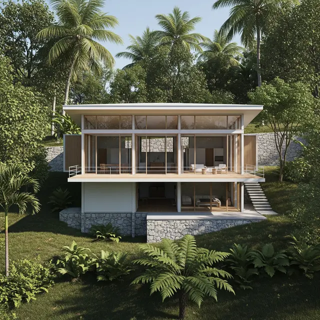 9 Model Rumah Minimalis di Lahan Miring yang Efisien