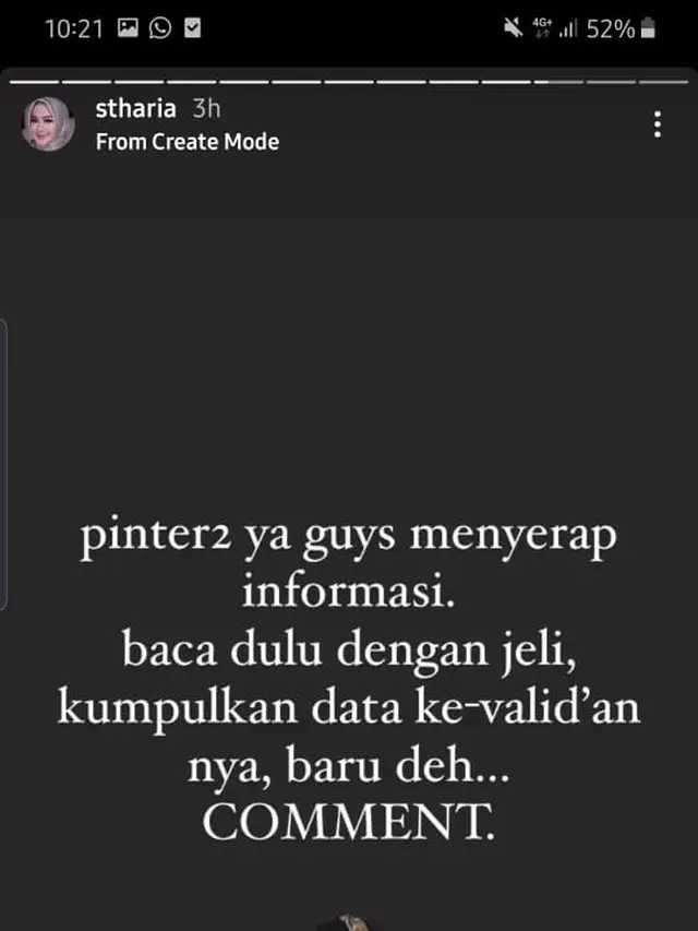 Penjelasan mantan istri Zumi Zola, Sherrin Tharia, mengenai gangguan penglihatan yang dialami mantan suaminya (Instagram Stories)