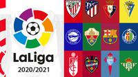 Ilustrasi La Liga Musim 2020/2021 - Logo Klub (Bola.com/Adreanus Titus)
