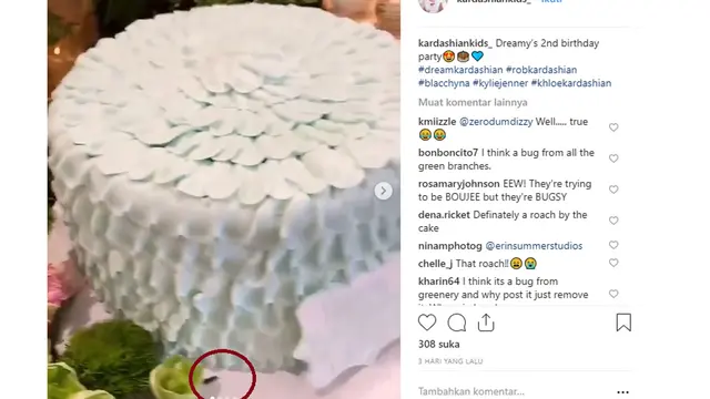 Kue Ultah Dream Kardashian (Instagram/ kardashiankids_)