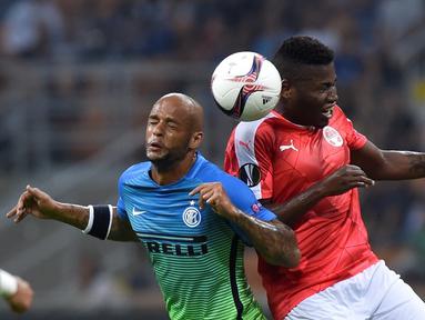 Inter Milan dipermalukan Hapoel Beer-Sheva, 0-2, pada laga Grup K Liga Europa di Giuseppe Meazza, Milan, Jumat (16/9/2016) dini hari WIB. (Reuters/Giorgio Perottino)