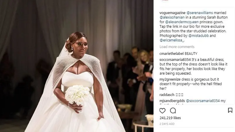 Gaun pengantin Serena Williams
