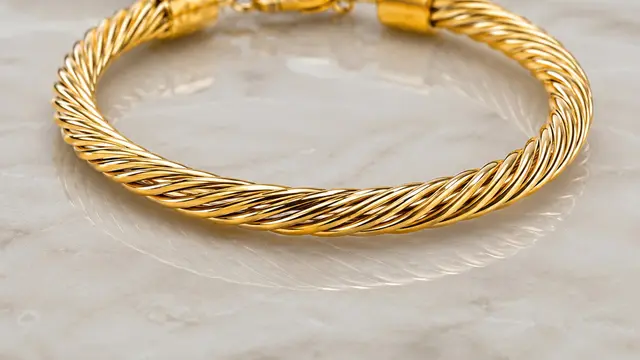 Model Gelang Emas Twisted Cable Terbaru 2026 (AI)