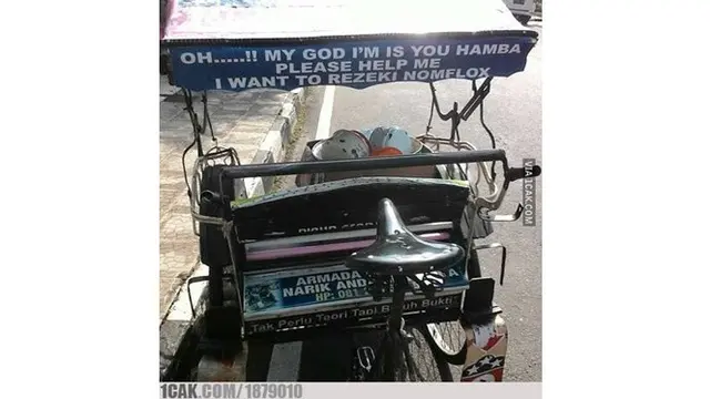 Kata Lucu Gokil Di Belakang Becak