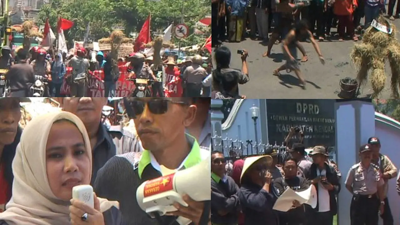 Hari Tani, Bupati Kendal Dukung Ratusan Petani Demo 