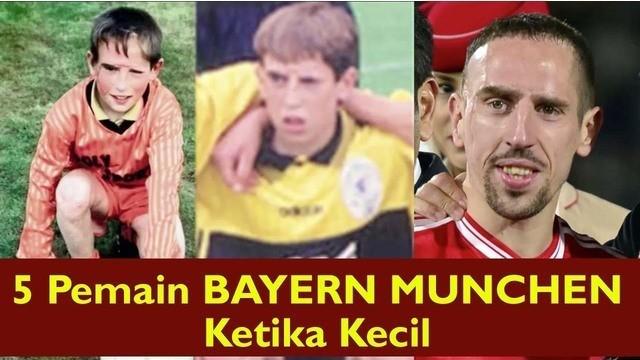 Video 5 wajah pemain sepak bola Bayern Munchen yaitu Arjen Robben, Franck Ribery, Javi Martinez, Manuel Neuer dan Mario Gotze, saat mereka masih anak-anak dan ketika mereka dewasa.