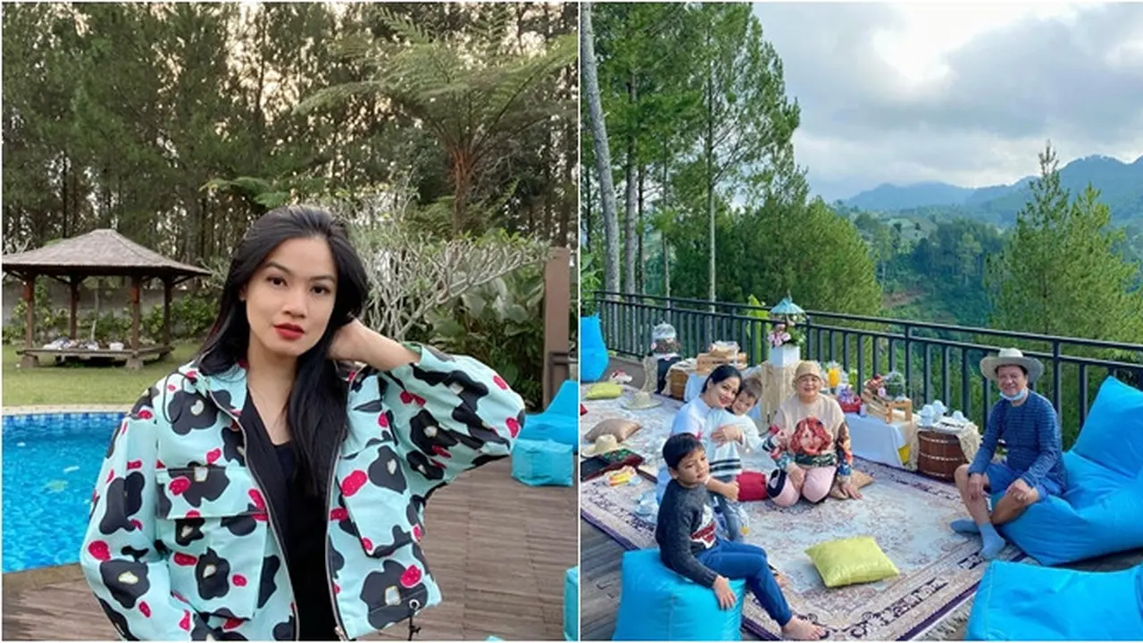 Potret Liburan Keluarga Titi Kamal di Lembang. (Sumber: Instagram/titi_kamall)