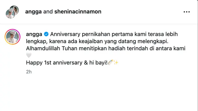 Shenina Cinnamon dan Angga Yunanda