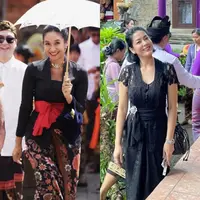 Happy Salma dan Lulu Tobing saat Upacara Ngaben di Bali. [Instagram]
