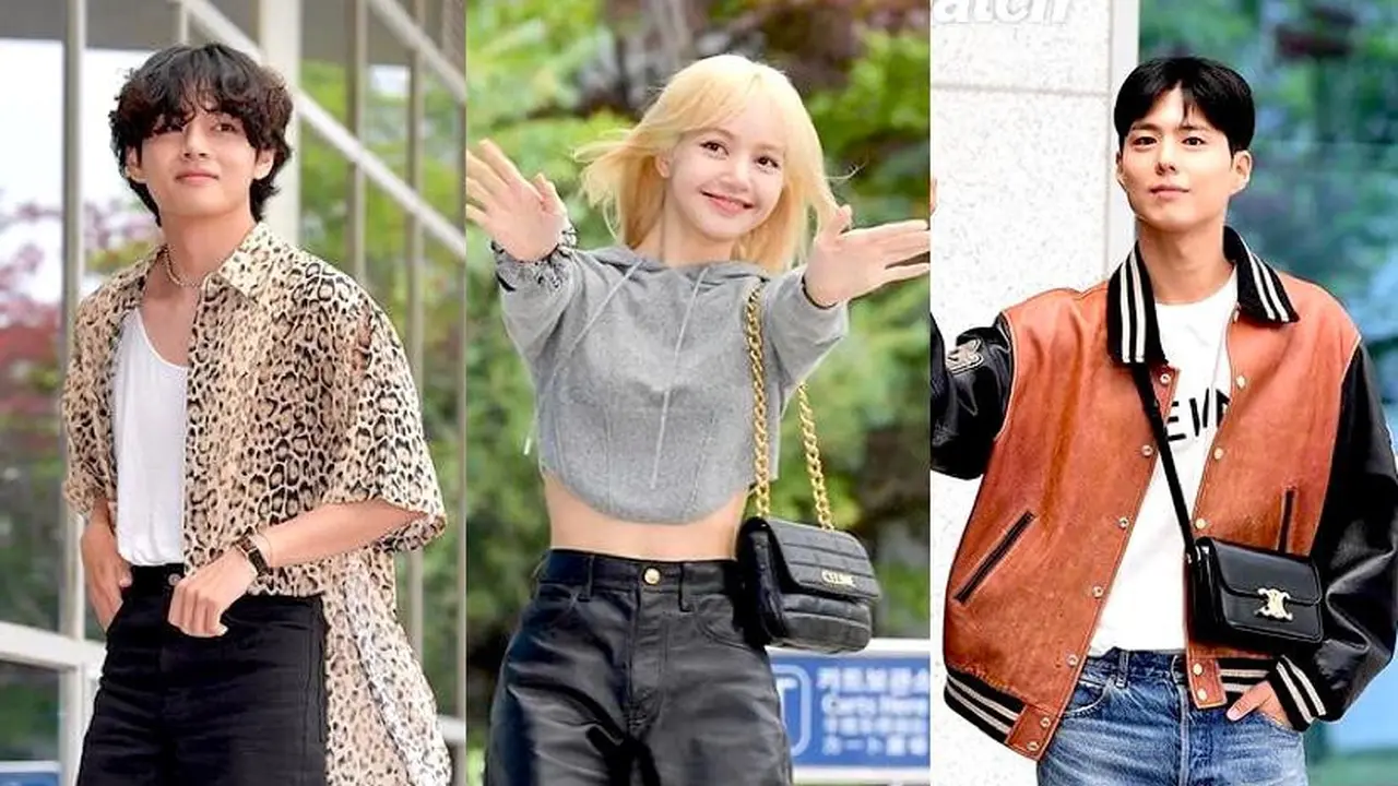 Tampilan Serba Celine V BTS, Lisa BLACKPINK dan Park Bo Gum Saat Berangkat Bareng Menuju Paris