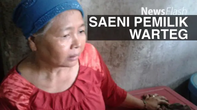 Saeni (53), pemilik warung makan (warteg) yang dirazia Satpol Pamong Praja (PP) Kota Serang, Banten lantaran kedapatan buka di siang hari
