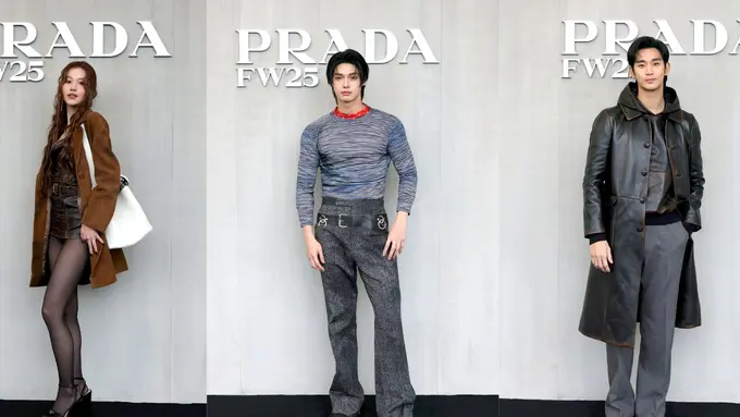6 Gaya Memukau Artis Hadiri Prada Uomo FW25 Show, dari Sana TWICE, Win Metawin, hingga Kim Soo Hyun