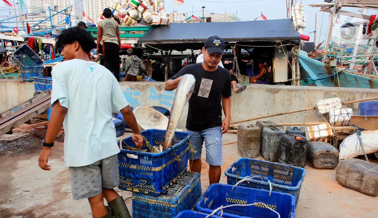 Selain itu, perdagangan bilateral untuk produk perikanan Indonesia juga cukup menggembirakan, dengan perkiraan nilai ekspor sebesar USD 6,24 miliar, dan volume sebesar 1,22 juta ton pada 2022. (Liputan6.com/Johan Tallo)