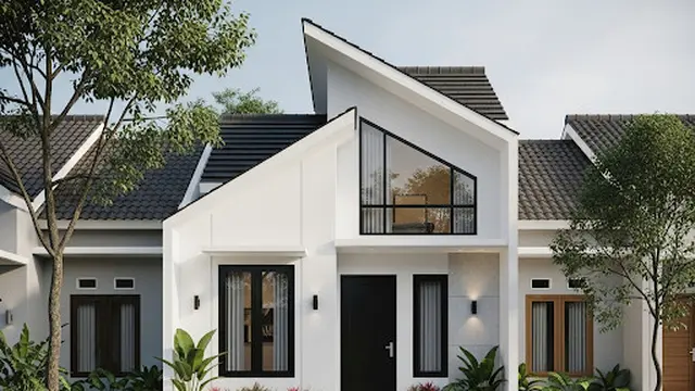 Desain Rumah Minimalis dengan Atap Asimetris