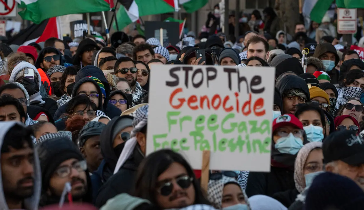 Perang Hamas-Israel di Jalur Gaza berlangsung sejak 7 Oktober 2023 dan telah lebih dari 100 hari. (ROBERTO SCHMIDT/AFP)