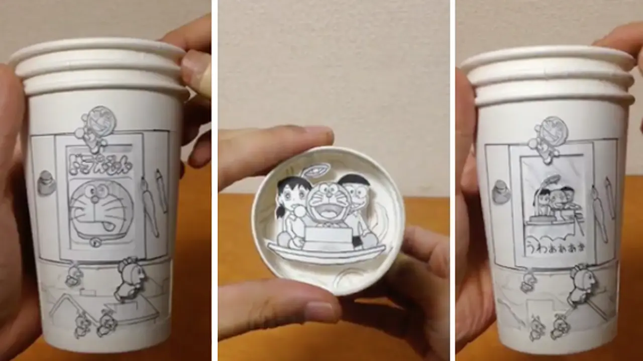 Gelas Kertas dan Kreatifitas Hadirkan 'Doraemon dan Kawan-kawan'