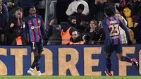 Barcelona&nbsp;membungkam&nbsp;Real Sociedad dengan skor 1-0 pada laga perempat final Copa del Rey di Camp Nou, Kamis (26/1/2023) dini hari WIB. Gol tunggal kemenangan Barca dicetak Ousmane Dembele. (AFP/Josep Lago)