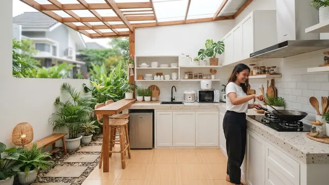 9 Desain Dapur Terbuka untuk Rumah Tipe 36, Hemat Ruang dan Tetap Nyaman