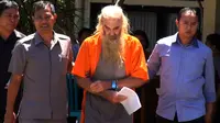 Robert Andrew Fiddel Ellis, warga Australia tersangka kasus pedofilia yang ditangkap di Bali. (Liputan6.com/Yudha Maruta)
