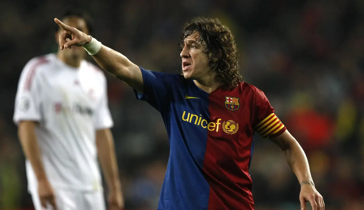 8. Carles Puyol (Barcelona) - Total penampilan sebanyak 115. Pensiun dari Barcelona pada 2014. (AP Photo/Victor R. Caivano)
