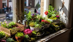 Ilustrasi Kebun Mini di Jendela. (Foto: Gemini AI)