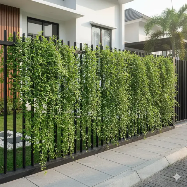 7 Model Pagar Besi Modern Kombinasi Tanaman Rambat, Tampil Alami dan Estetik untuk Hunian 2025