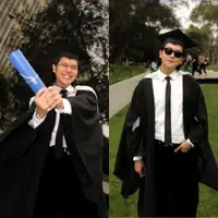 Iqbaal Ramadhan saat Wisuda Kenakan Toga dan Jubah Hitam.&nbsp;[@jozz-felix]