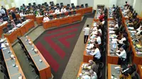 Banggar DPR menggelar rapat kerja bersama empat Menteri Koordinator (Menko) membahas pagu anggaran, Rabu (14/9/2016). (Foto: FIki Ariyanti/Liputan6.com)