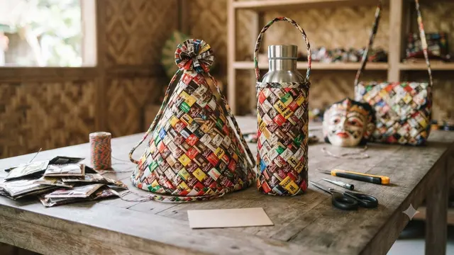 Ide Memanfaatkan Bungkus Kopi Bekas