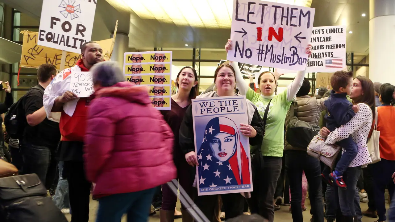 20170128-Protes Kebijakan Imigrasi Donald Trump-AS
