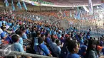 Buruh berkumpul di Gelora Bung Karno saat May Day 2016,Jakarta, Minggu (1/5) GBK merupakan titik kumpul para Buruh dalam penyampaian aspirasi buruh saat Perayaan Buruh Internasional. (Liputan6.com/Helmi Afandi)