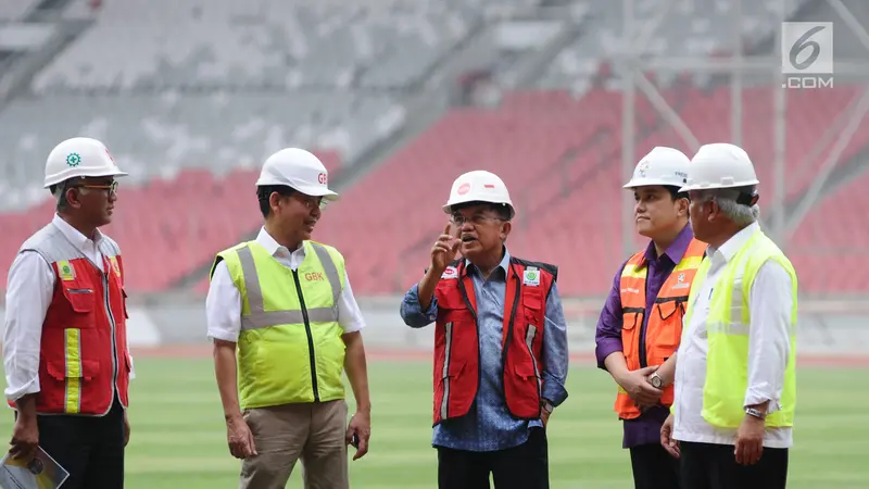 Wapres JK Tinjau Progres Renovasi Stadion Utama GBK