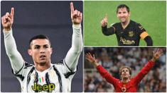 Cristiano Ronaldo mencatatkan rekor menjadi pencetak gol terbanyak di kompetisi Liga Champions sepanjang masa. Saat ini, jumlah gol Cristiano Ronaldo jauh melewati bintang Barcelona, Lionel Messi. Berikut 6 pencetak gol terbanyak Liga Champions sepanjang masa. (kolase foto AFP)