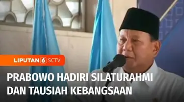 Menteri Pertahanan, Prabowo Subianto menghadiri silaturahmi dan tausiah kebangsaan di Masjid Istiqlal Jakarta Pusat pada Kamis siang.