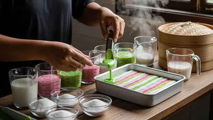 Kue Lapis Kanji Takaran Gelas